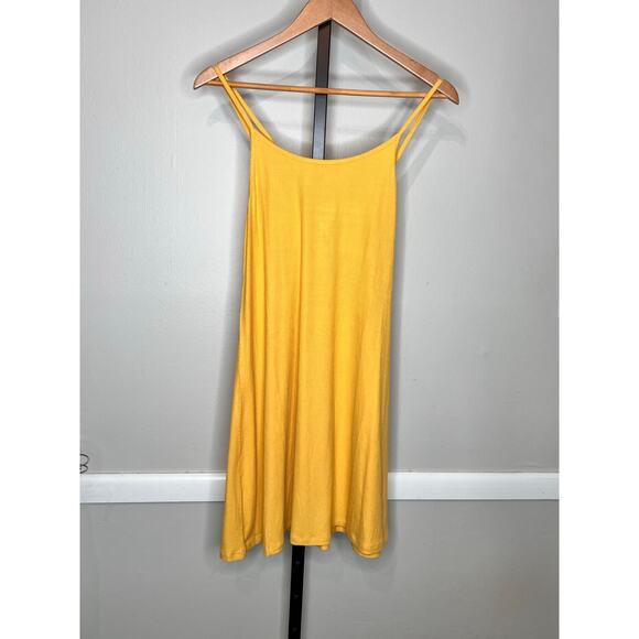 Hurley Claire Sleeveless Scoop Neck  Rib Tank Mini Dress Honey Gold Small NWT - Picture 2 of 7